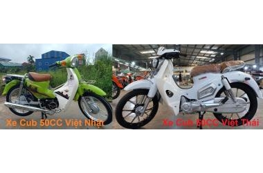 So sánh xe máy 50cc Cub Việt Thái và Cub Victoria Việt Nhật