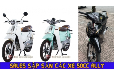 Giảm giá mạnh các dòng xe máy 50cc Ally Việt Nhật
