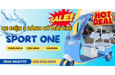 Review xe điện 3 bánh Sport One mái che tại Thế giới xe điện có đáng mua?