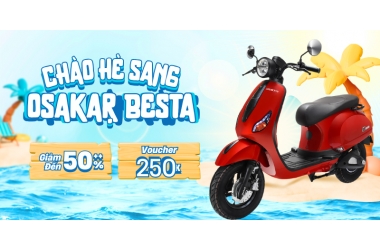 Xe máy điện Osakar Besta - Chinh phục quãng đường 90km chỉ với 1 lần sạc