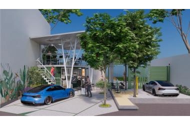 Độc đáo quán cà phê kết hợp trạm sạc xe điện ở TP.HCM