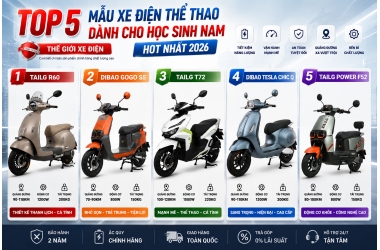 TOP 5 MẪU XE ĐIỆN THỂ THAO DÀNH CHO HỌC SINH NAM HOT NHẤT 2026 - Thế Giới Xe Điện