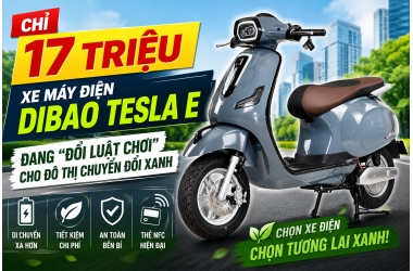 Chỉ 17 Triệu, Xe Máy Điện DIBAO TESLA E Đang "Đổi Luật Chơi" Cho Đô Thị Chuyển Đổi Xanh