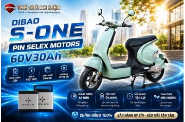Dibao S-One Pin Selex Motors 60V30Ah – Xe Điện Hottrend Đẹp, Đi Xa Tới 130Km