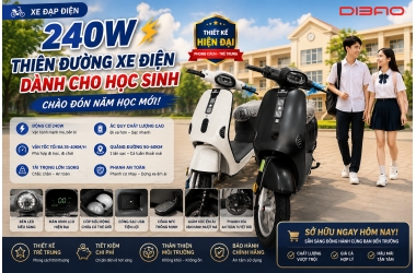 Xe đạp điện 240w - Thiên đường xe điện dành cho học sinh chào đón năm học mới.