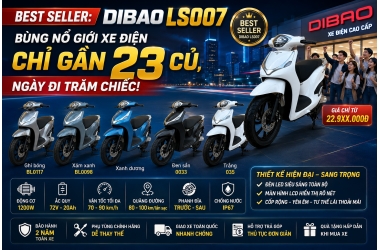 BEST SELLER: Dibao LS007 – Bùng Nổ Giới Xe Điện Chỉ Gần 23 Củ, Ngày Đi Trăm Chiếc!