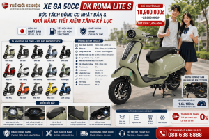 Xe Ga 50cc DK Roma Lite S Đời Mới Nhất