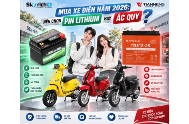MUA XE ĐIỆN NĂM 2026: NÊN CHỌN PIN LITHIUM HAY ẮC QUY?